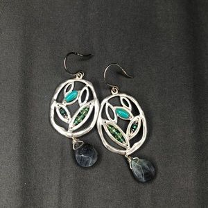 STERLING SILVER TURQUOISE EARRINGS